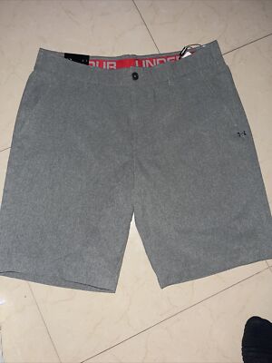 Under Armour UA Men's Heat Gear Golf Shorts Inseam Waist 34 Gray retails $69.99