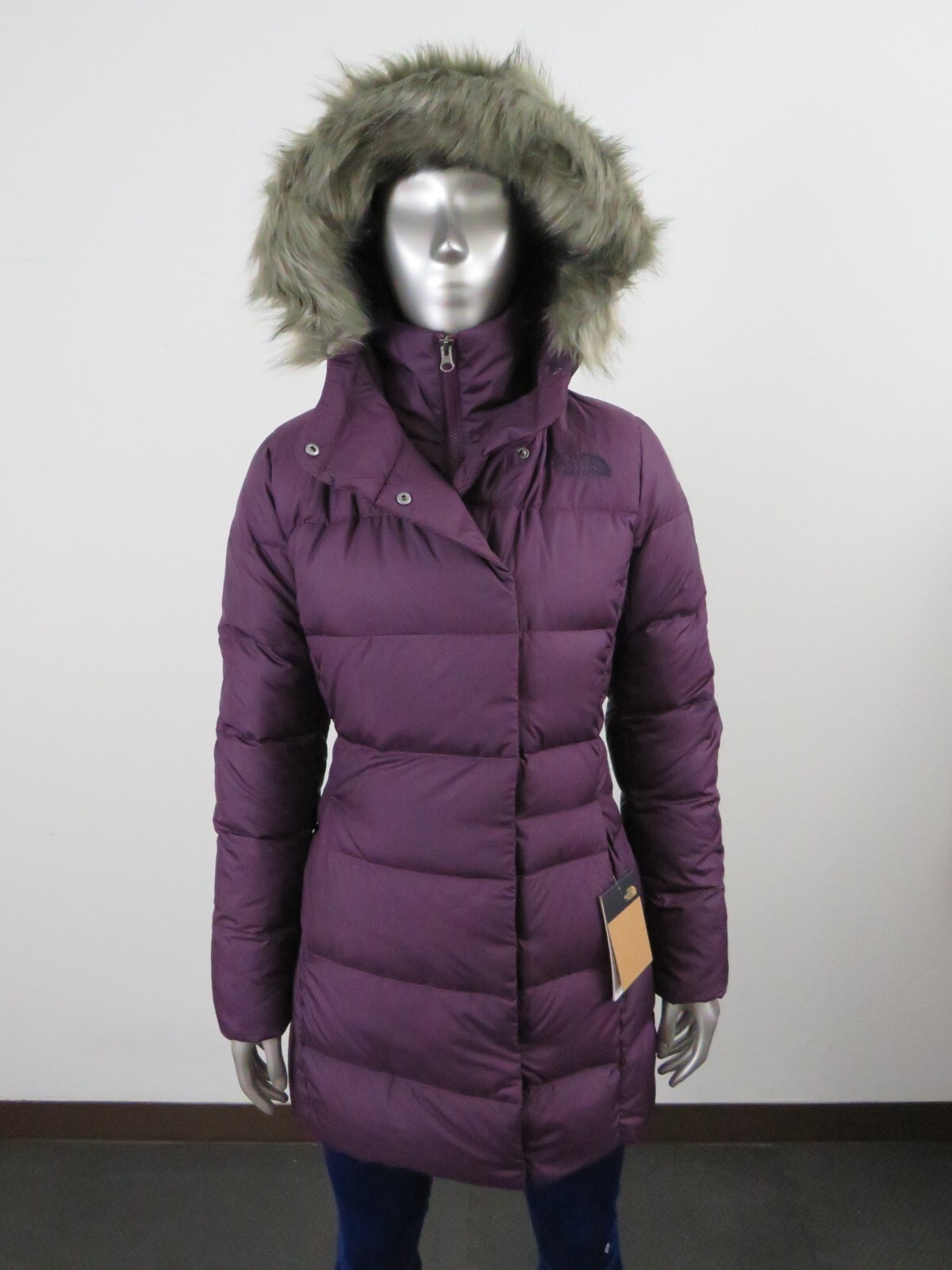 Pre-owned The North Face Womens  Dealio Insulated 550-down Winter Parka Jacket - Wine In Red