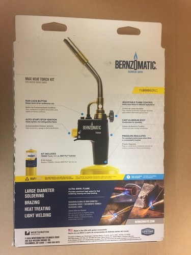 Bernzomatic TS8000BZKC Max Heat Premium Trigger-Start Torch Kit Brand New