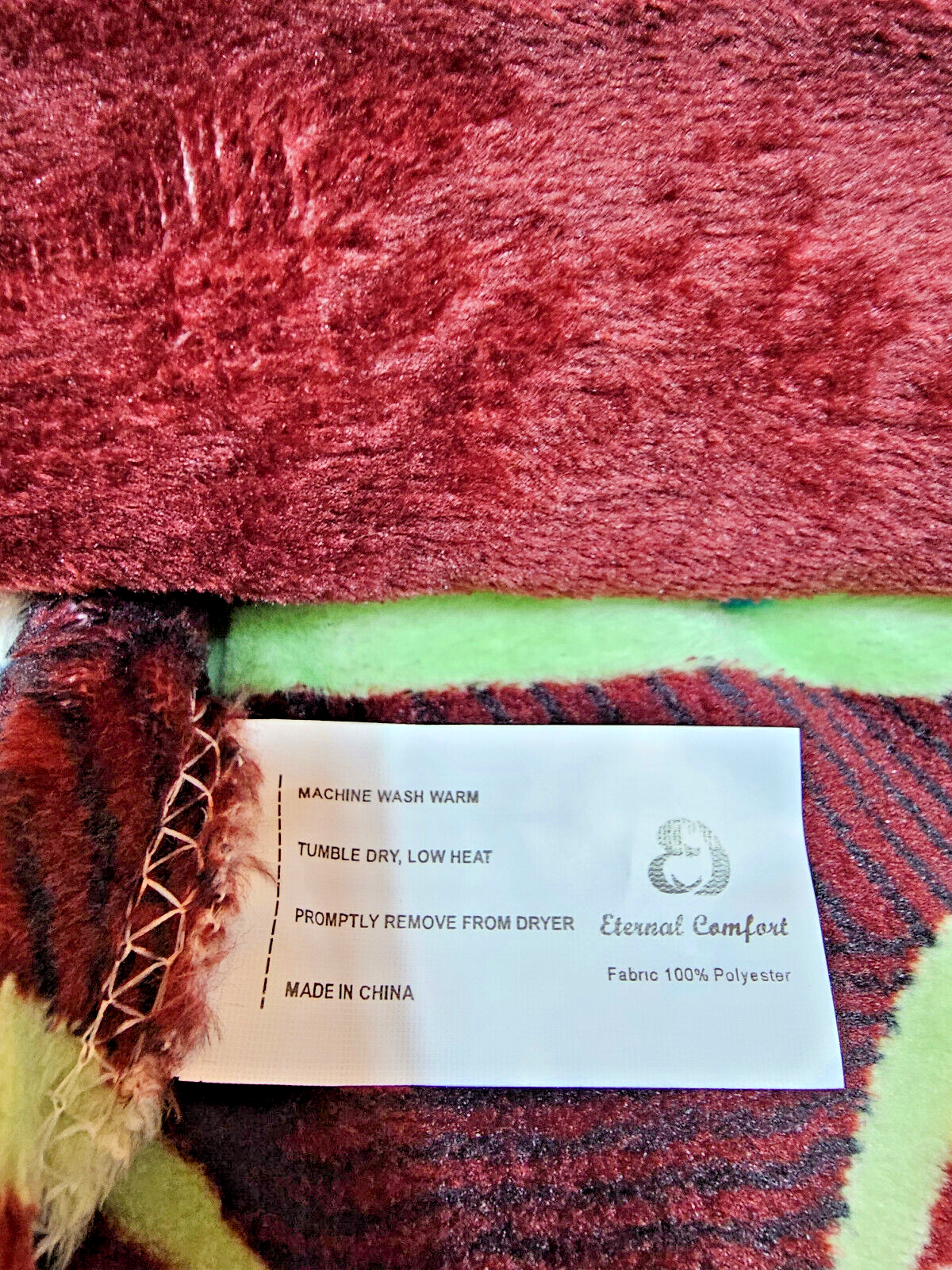 Maroon Ethnic Tribal Printed Super Soft Fuzzy Blanket 39"x59"/100x150cm