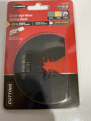 Warrior Half Moon Cutting Blade 3-1/8''  HSS Wood/Metal 61814