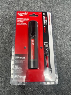 Milwaukee Red Lithium Compact Flashlight 800 Lumens LED Rechargeable USB-C