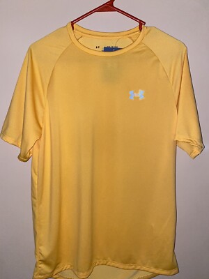 UNDER ARMOUR MENS TECH 2.0 SHORT SLEEVE T SHIRT LARGE DARK YELLOW $25