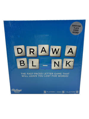 Draw A Blank Game by Ridley's Games Fast-Paced Word Making Game Sealed
