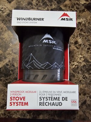 New In Box! MSR Windburner Duo Stove System. Black. Free Shipping!!