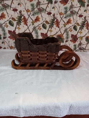 Santa's Sleigh Woven Basket