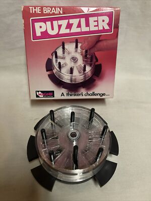 MAGNIF The Brain Puzzler Vintage 1989 Thinker's Challenge Complete In Box Puzzle