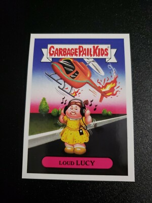 Garbage Pail Kids 9b LOUD LUCY DUMB DEATHS 2017 Adam Geddon GPK Sticker