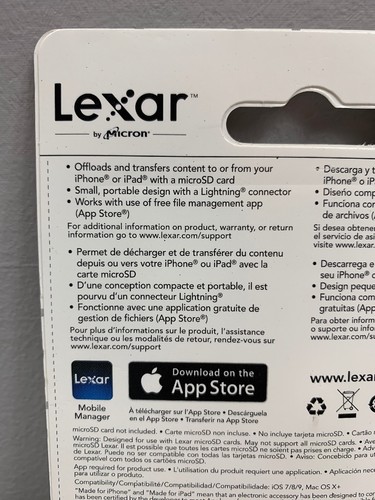 Lexar microSD To Lightning Reader - LRWMLBNL