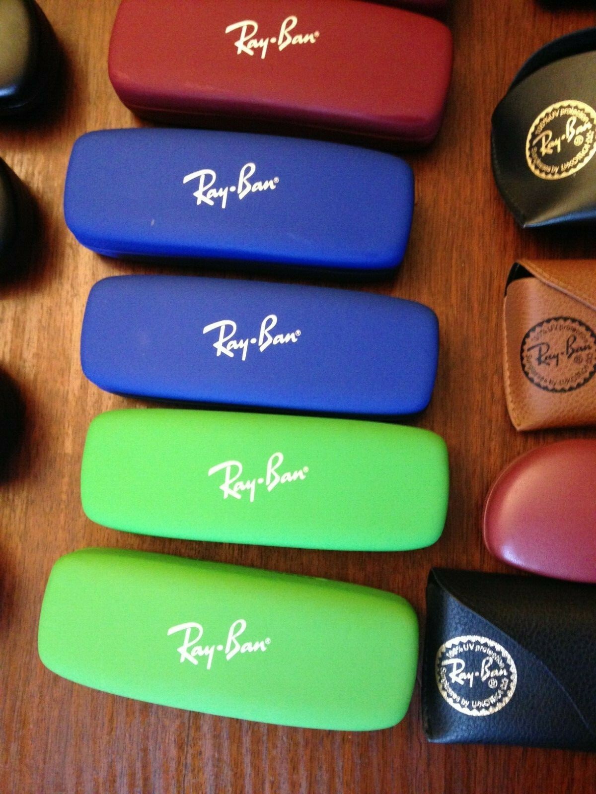 RAY BAN SUNGLASS/EYEGLASS CASES - LOT OF 20 - ASSORTED - SOFT & HARD AUTHENTIC