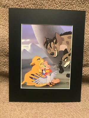 SHENZI~BANZAI & ED~SIMBA~NALA~ZAZU~LION KING~8 X 10 Mat Print~ GRAVEYARD SNACK
