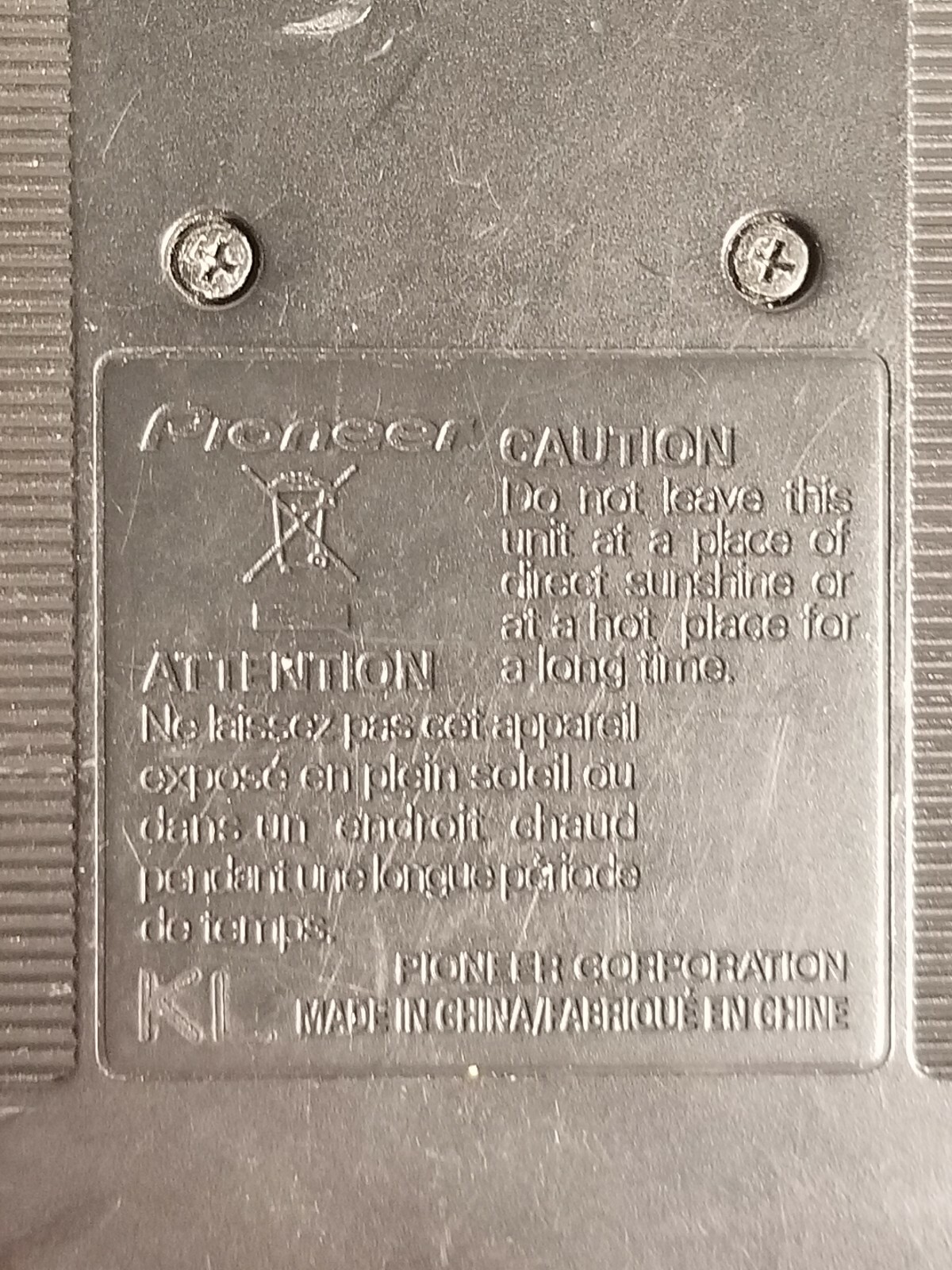 PIONNER  MODEL CXE5116  REMOTE CONTROL  GENUINE PIONNER  REMOTE