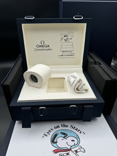 Pre-owned Omega 2024  Speedmaster Silver Snoopy Award Blue 310.32.42.50.02.001 Watch