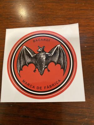 BACARDI BAT 3M STICKER (1) DECAL TRUCK HELMET VEHICLE WINDOW CAR 3  X 3 