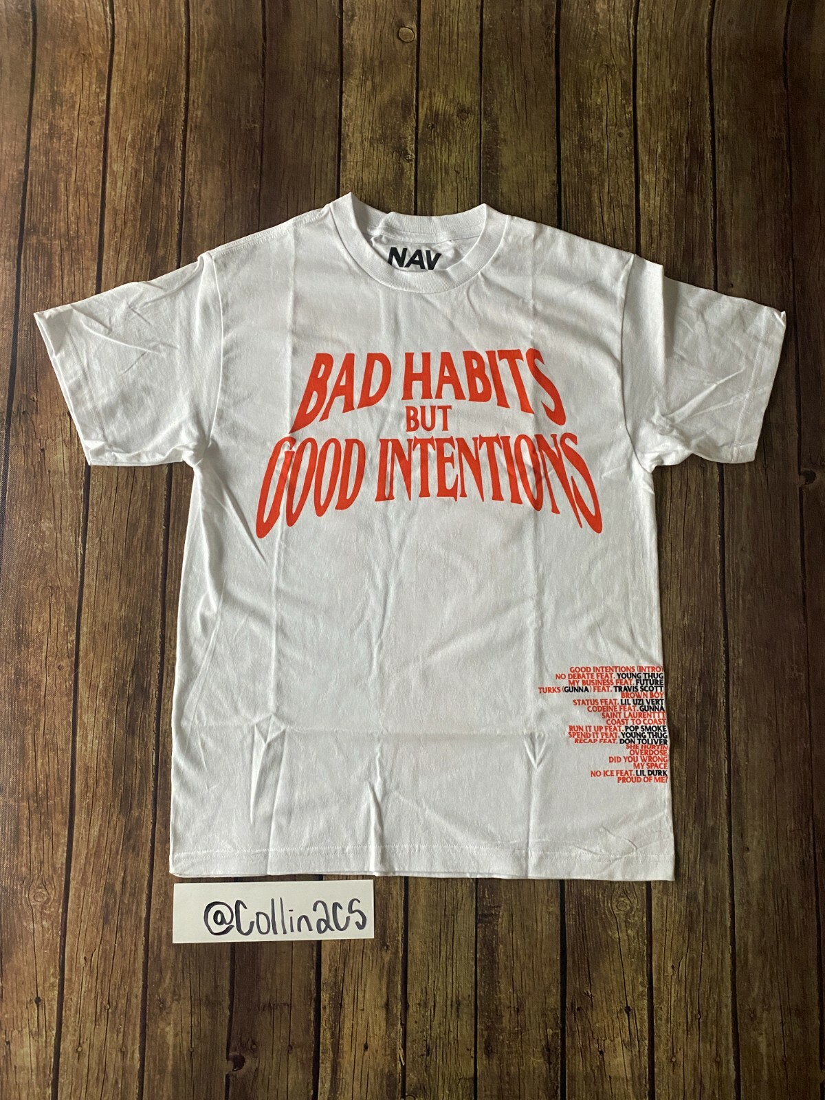 Nav X Vlone Bad Habits T Shirt Nav Vlone Bad Habits Good