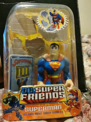 DC Super Friends Superman 6 in Figure w/Slam and Bam Wall Mattel 2008 #5484