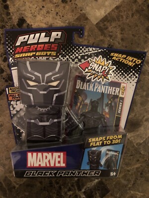 Black Panther Pulp Heroes Snap Bots Chadwick Boseman Marvel Avengers 2D To 3D