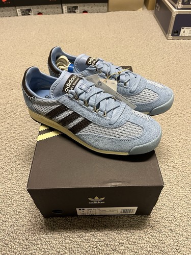 Wales Bonner × adidas Originals SL76 x Wales Bonner SL76 leather-trimmed sneakers in blue