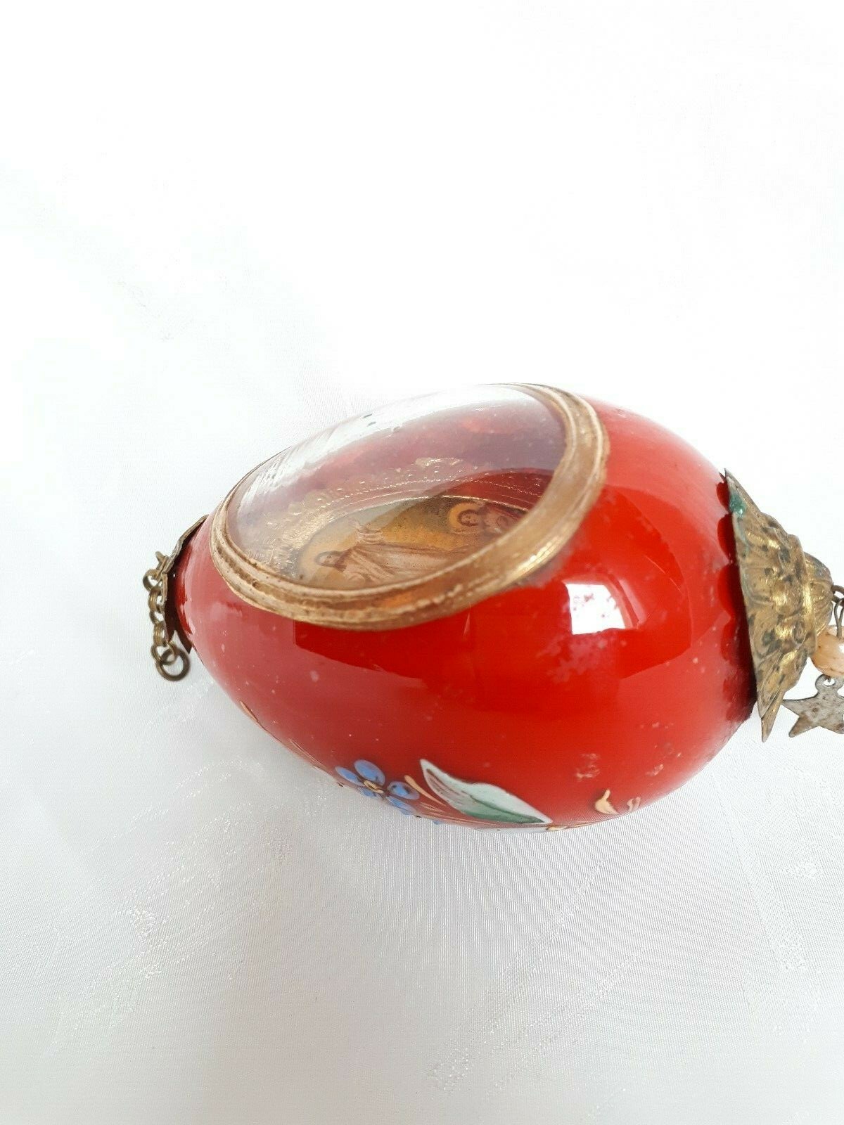 RUSSIA,ANTIGUE RUSSIAN PORCELAIN EASTER EGG BY IMPERIAL PORCELAIN FACTORY.