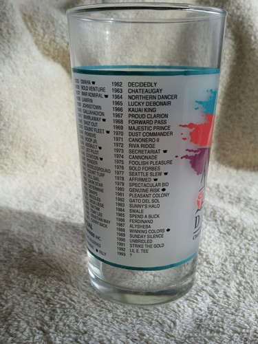 1993 Official Kentucky Derby Glass 119 Churchill Downs - Excellent!