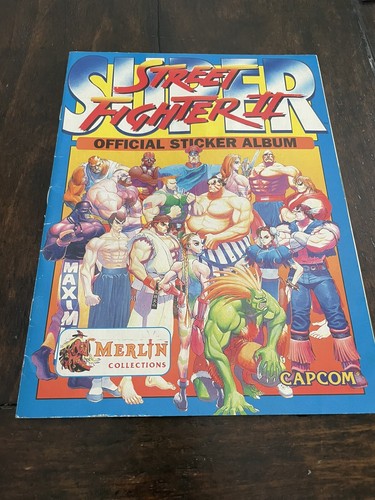 スーパーストリートファイターⅡ　パネル時計&オリジナルステッカー　非売品　超レア 1) 1994 Super Street Fighter 2 Game Official Sticker Album