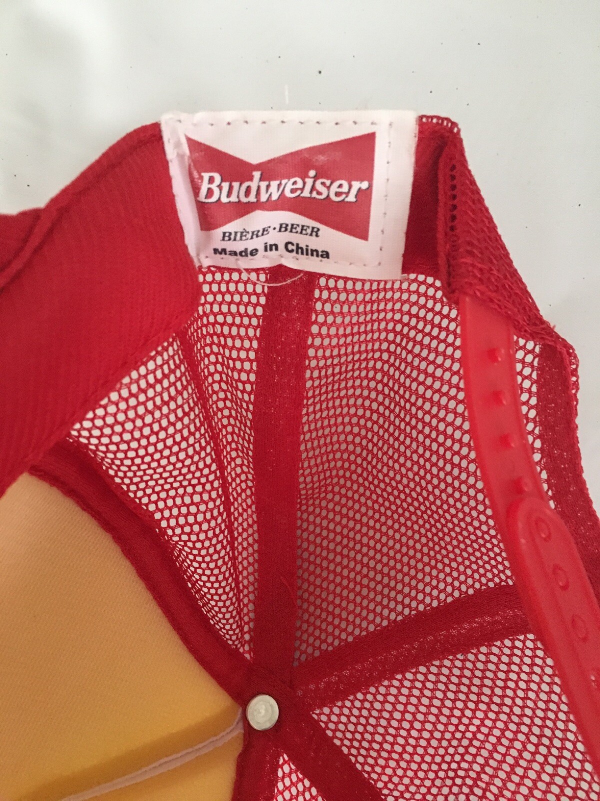 Budweiser Bud Beer Trucker Style Baseball Cap Hat Snapback Vintage Bowtie