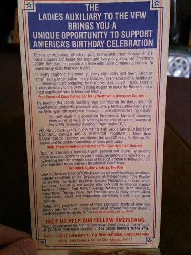 The Ladies Auxiliary To The V.F.W. Salutes America's 200th Birthday (1976)