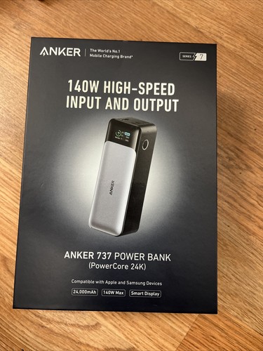 Brand New Anker 737 Portable Power Bank 140W 24000mAh Battery Pack Charging Brand New Anker 737 Portable Power Bank 140W 24000mAh Battery Pack Charging
