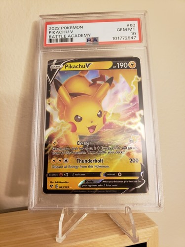 Pikachu V 043/185 Battle Academy Stamped Promo PSA 10