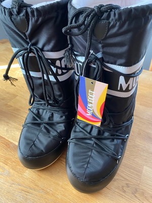 Original Moonboots icon nylon schwarz Größe 35-38