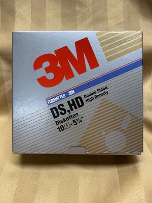 3M 5.25'' DS, HD Floppy Diskettes Box of 5
