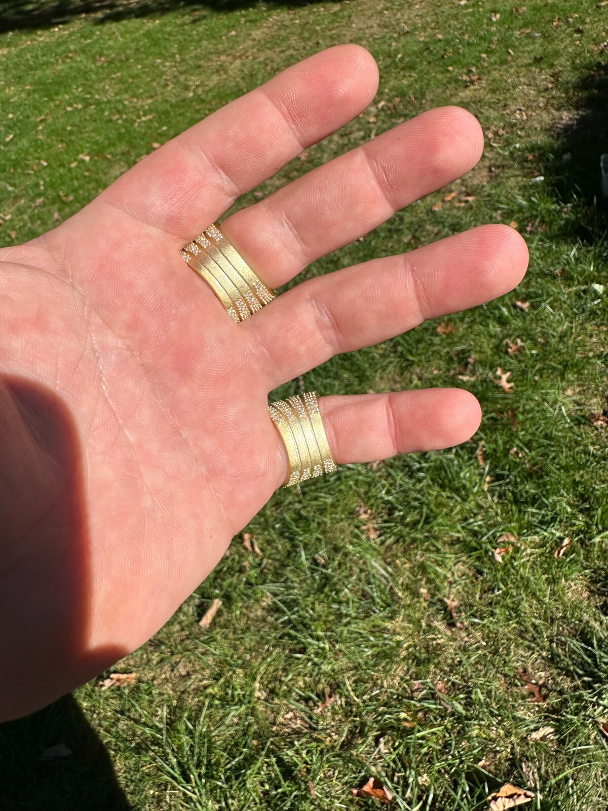 Pre-owned Silver Moissanite Iced Heavy Death Skull Ring Matte Real 14k Gold Over 925  In White