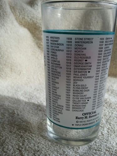 1993 Official Kentucky Derby Glass 119 Churchill Downs - Excellent!