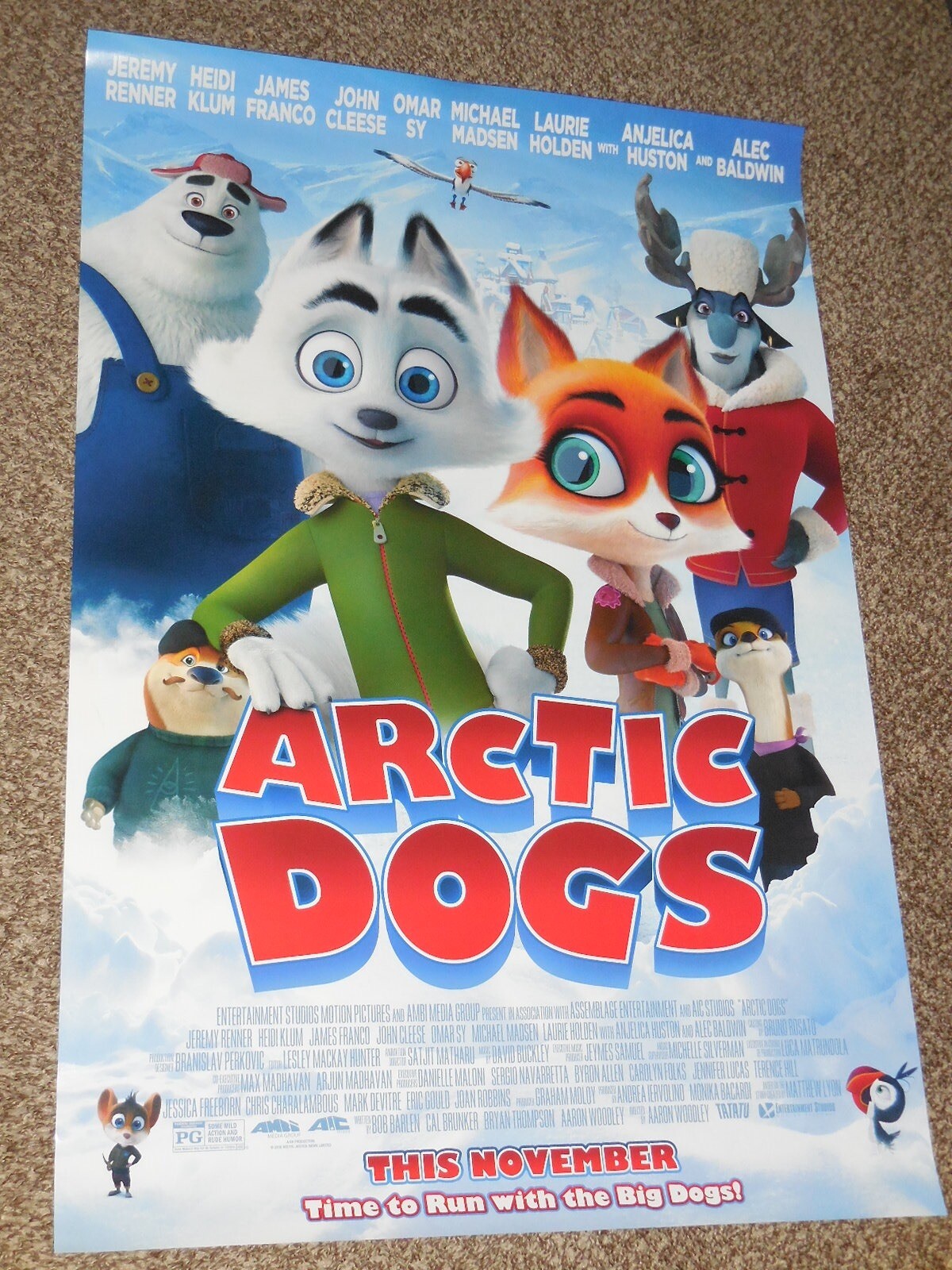 Arctic Dogs vg 27x40 Original D/S Movie POSTER eBay