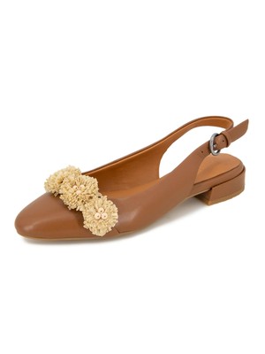 GENTLE SOULS KENNETH COLE Женские коричневые босоножки с помпоном Anana Slingback 7,5 М