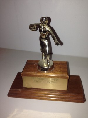 Vintage ?? Ladies  Bowling Trophy 1959 -1960  ~7