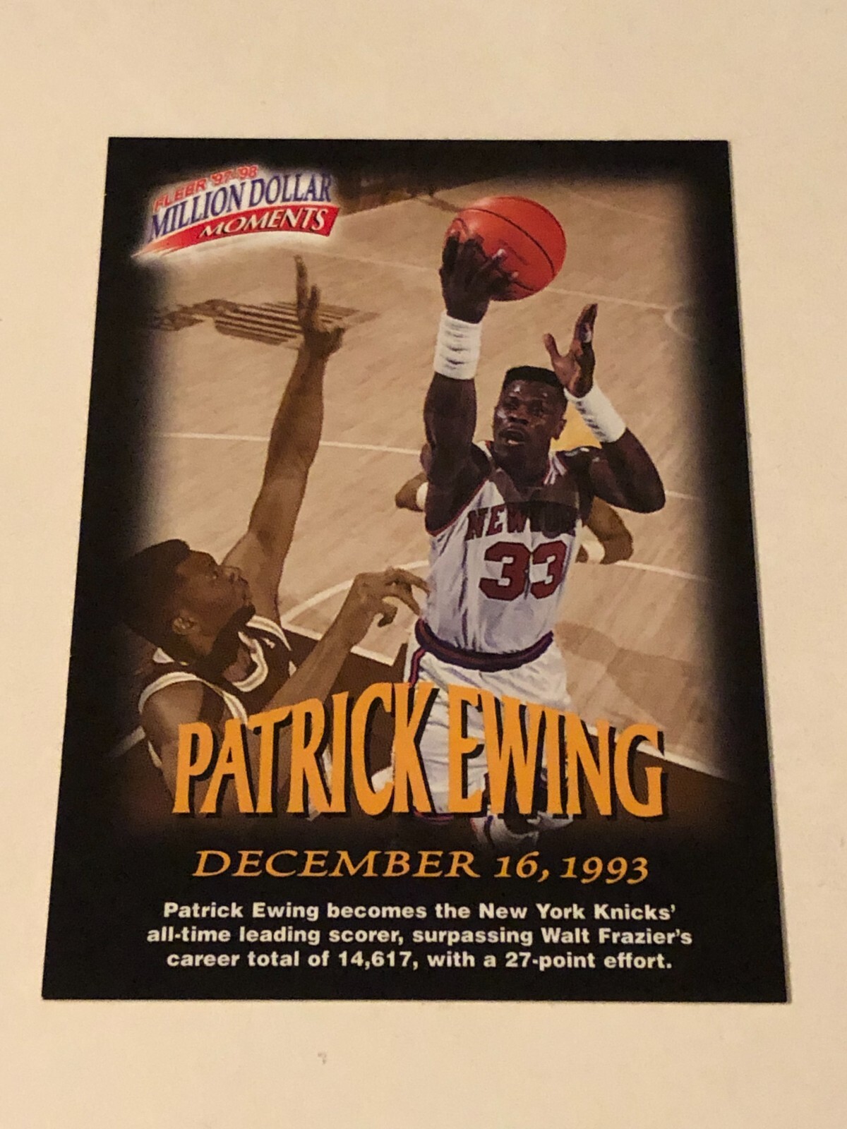 97'-98' Fleer Million Dollar Moments PATRICK EWING New York