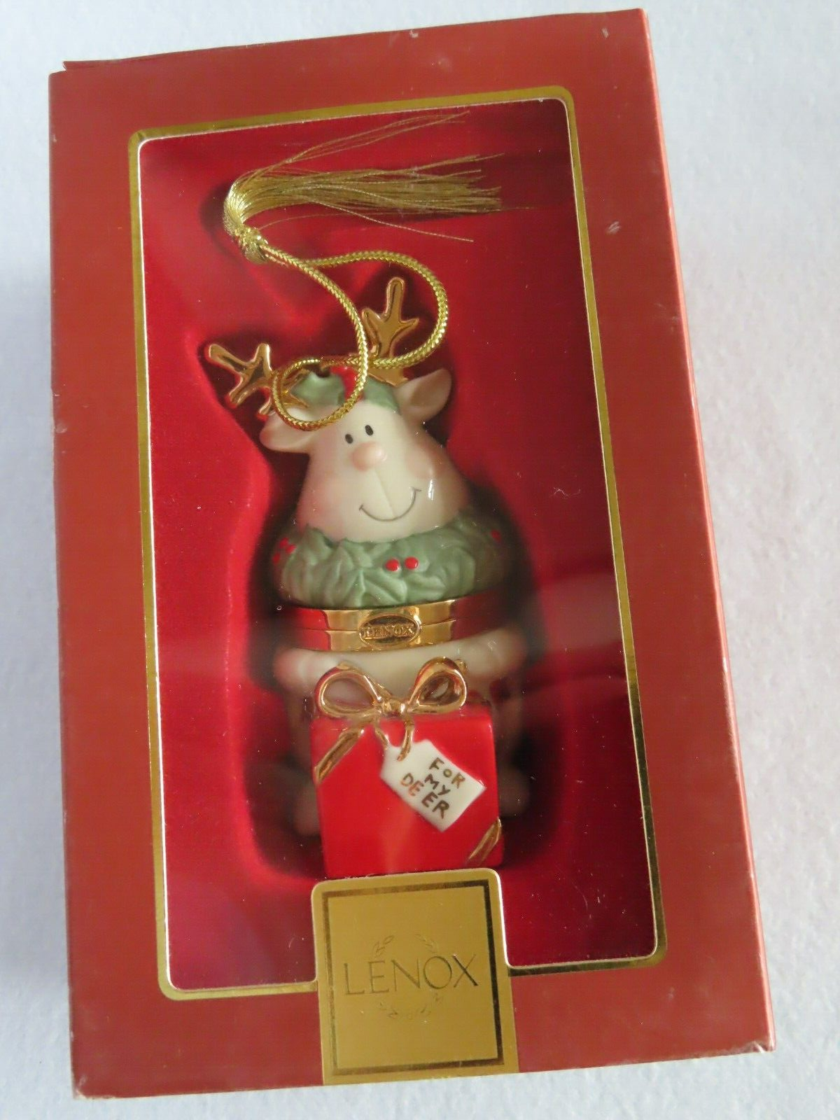 For My Deer Lenox China Treasures Reindeer Box Ornament