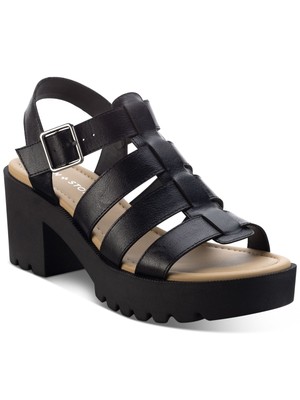 Женские черные босоножки Daisee Slingback на массивной платформе 1-1/2 размера SUN STONE, 11 М