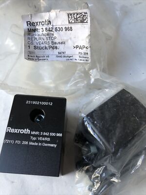 NEW REXROTH 3 842 530 968 VE4/RS PNEUMATIC RETURN STOP FOR TS4 PLUS SYSTEM ,FJ