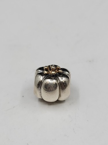 Pandora Ale Sterling Silver & 14k Gold Big Flower Bead Charm