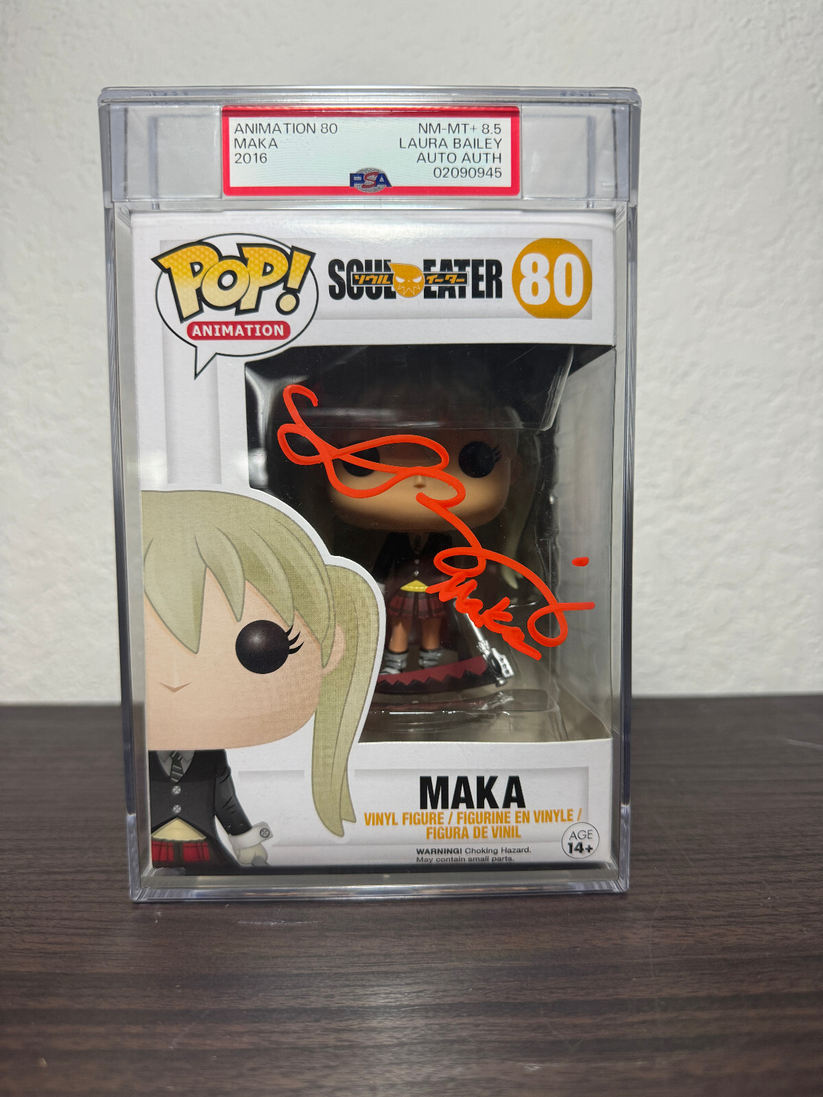 SIGNED FUNKO POP! SOUL EATER - MAKA #80 PSA AUTHENTICATED