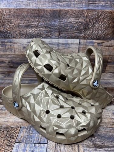CROCS Classic Metallic Geometric Clog 'Gold' - Expeditedship