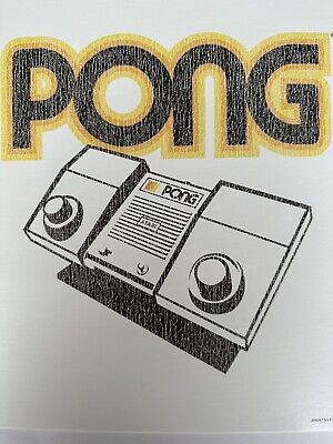 Pong Atari Video Game Framable Print Decor Vintage Look