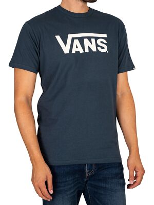

Мужская классическая футболка Vans, синяя, Синий, VN0A7Y46Z2X