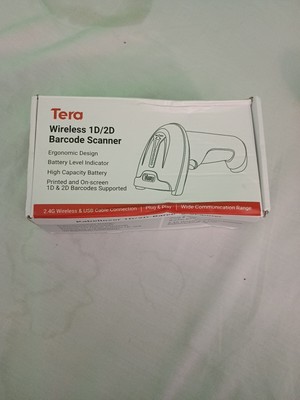 Tera 1D/2D and QR Wireless or Wired Barcode Scanner Compact Plug Model D5100