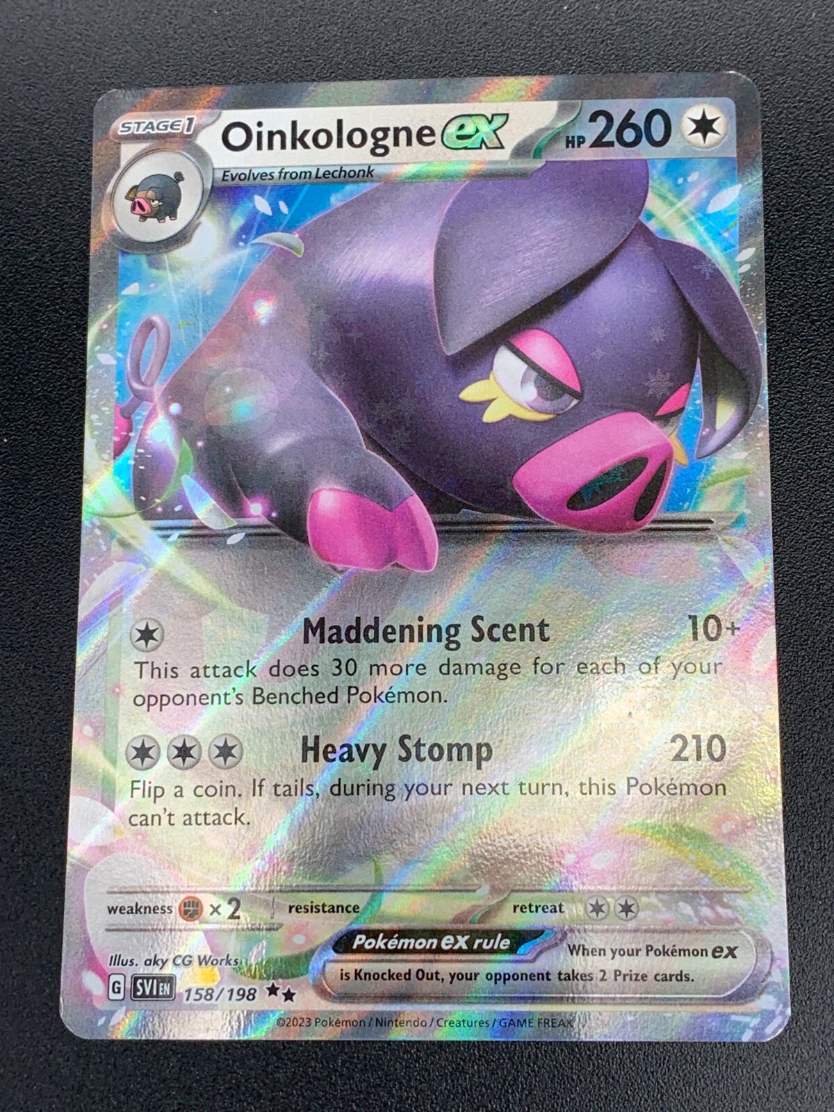 Oinkologne ex 158/198 Ultra Rare Scarlet & Violet Pokemon NM