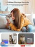 SIBAYS Cat Water Fountain, 118oz/3.5L Large Capacity Cat Fountain for Drinking with LED Light and Water Shortage Reminder, Plastic Automatic Dog Water Bowl Dispenser, Easy to Clean(FS75)