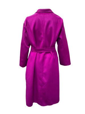 Pre-owned Marina Rinaldi Women's Purple Toscana Wool Coat