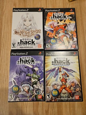 .hack (Dot Hack) PS2 Complete Set 1-4 Infection Mutation Outbreak Quarantine CIB